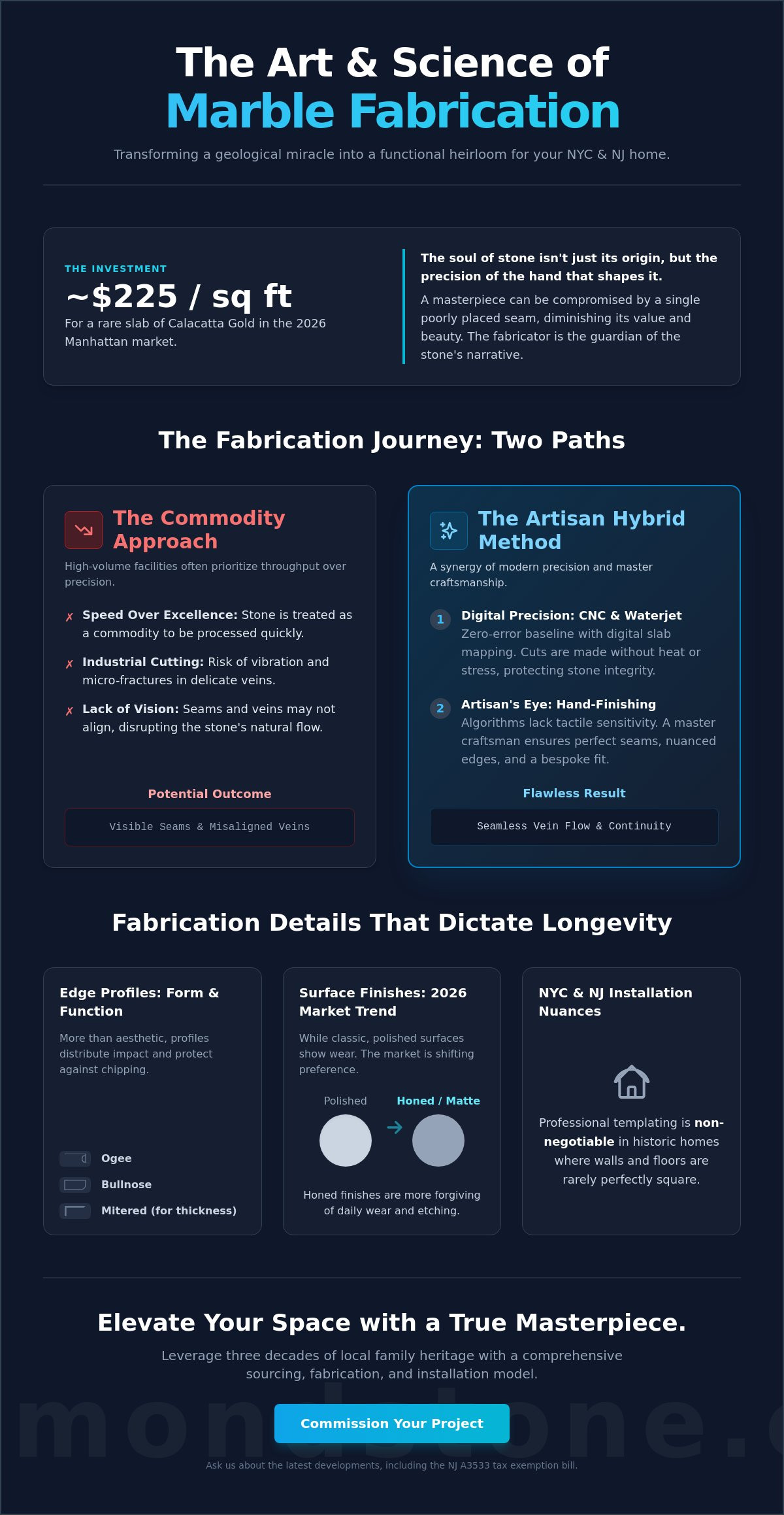 Marble Fabrication in NYC: An Artisan’s Comparison for 2026