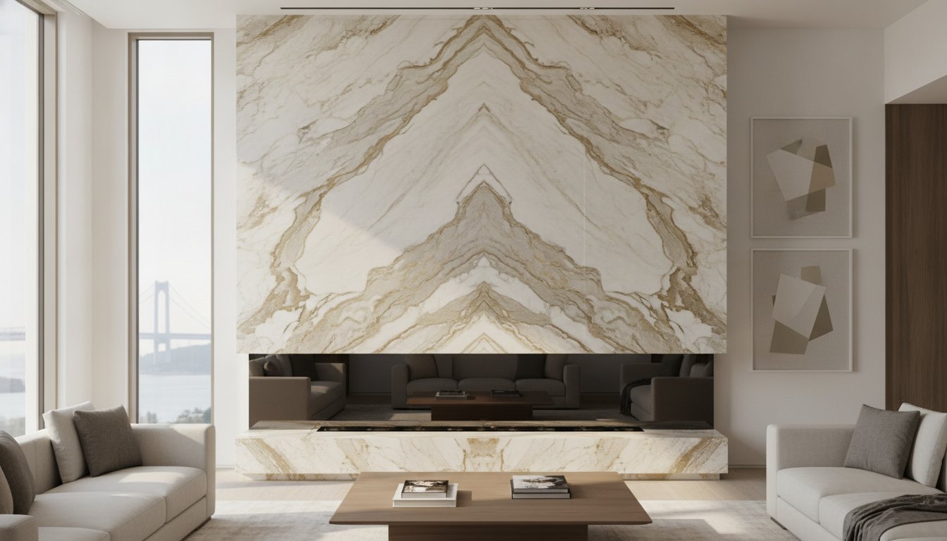 The Art of the Bookmatched Marble Slab for Fireplace Design: A Master’s Guide